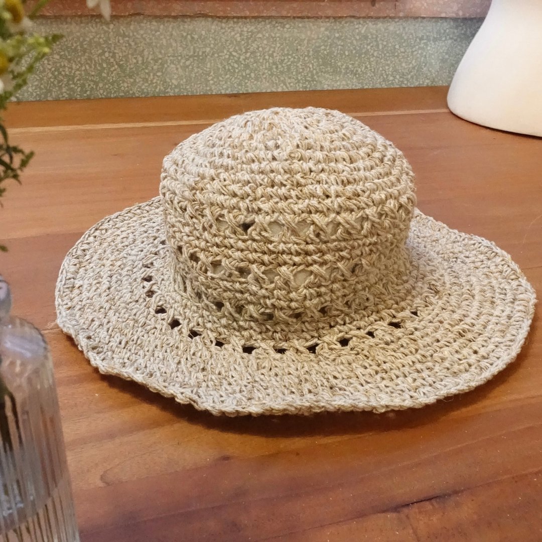 尼泊尔编织草帽 — 纯 • 夏季帽子 - 帽子 - 棉 