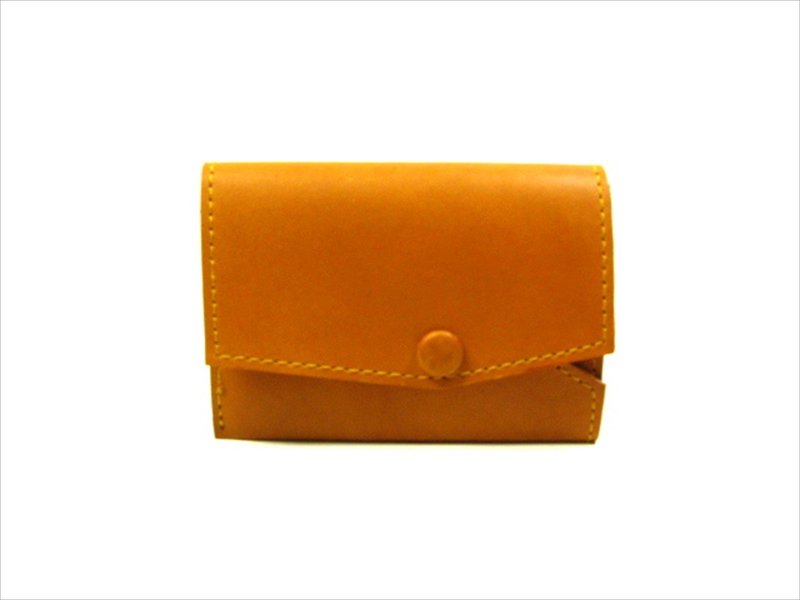 Tuscan leather trifold wallet in Italian cowhide - 皮夹/钱包 - 真皮 金色