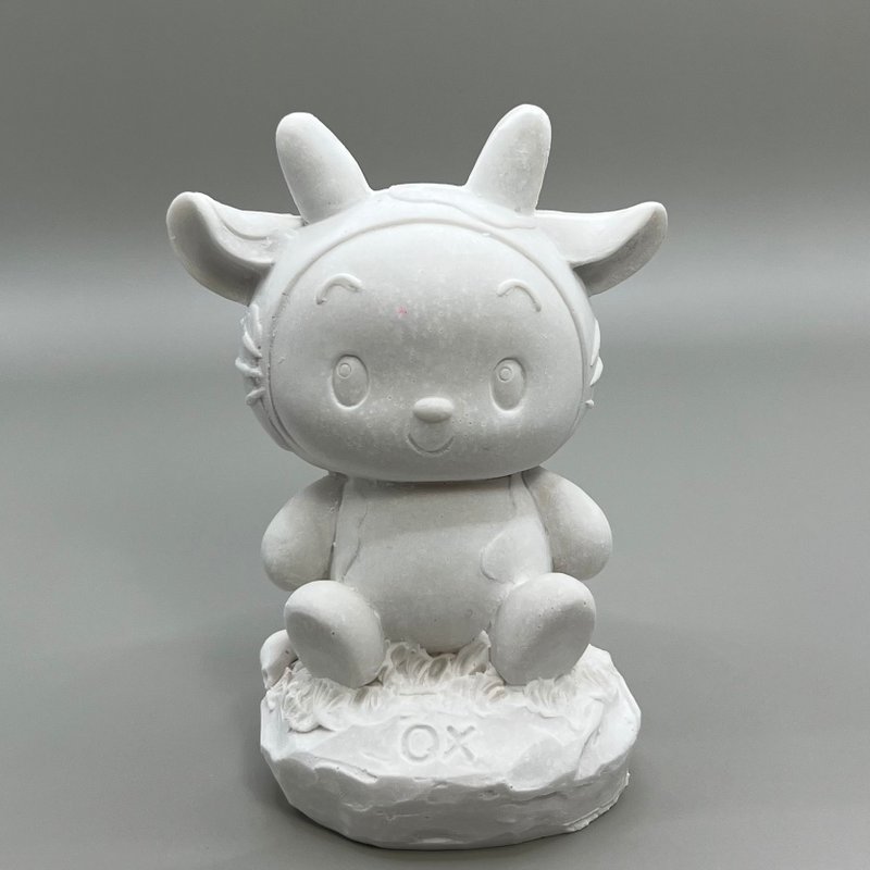 交换礼物 送精油 2023最Q萌宠 十二生肖牛 扩香石家饰 吸湿防潮 - 香薰/精油/线香 - 其他材质 白色