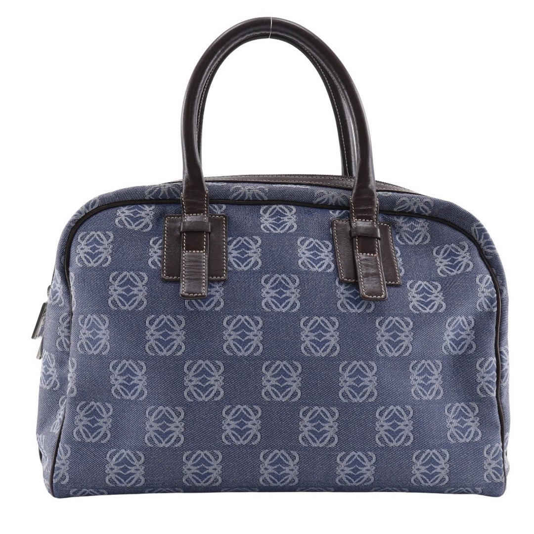 【日本直送】罗威 LOEWE Anagram 手提包 Mini Boston 牛仔布 蓝色 女性【二手品】 - 手提包/手提袋 - 棉 蓝色