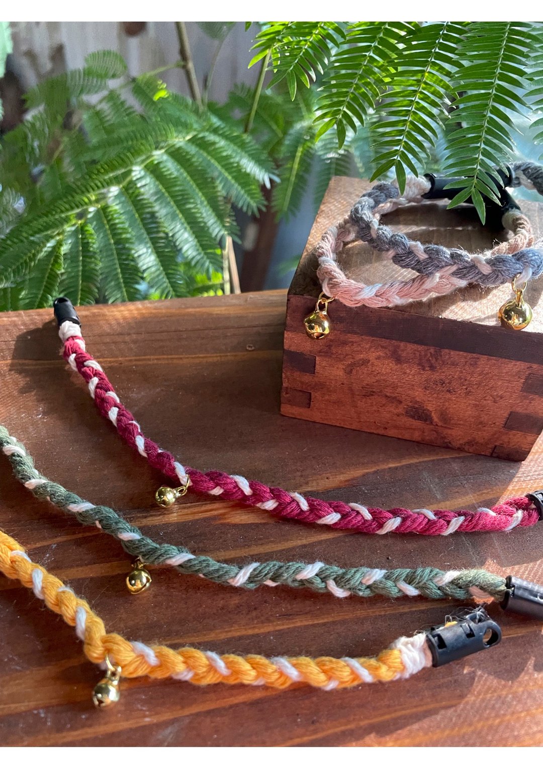 cat collar - 项圈/牵绳 - 棉．麻 多色