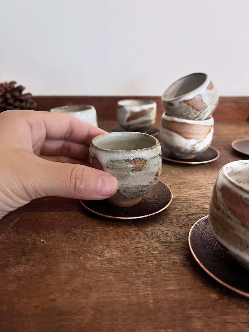 流白 茶杯 酒杯 六入 | 陶器皿 - 茶具/茶杯 - 陶 白色