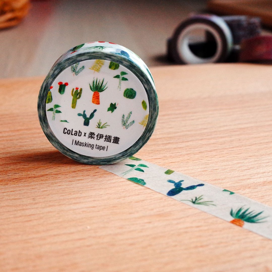 【夏意盎然 】多肉植物 纸胶带 - 纸胶带 - 纸 