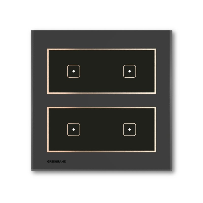 绿银G-Switch T1支持苹果Apple Home 无线智能四开关(石墨色) - 数码小物 - 塑料 黑色