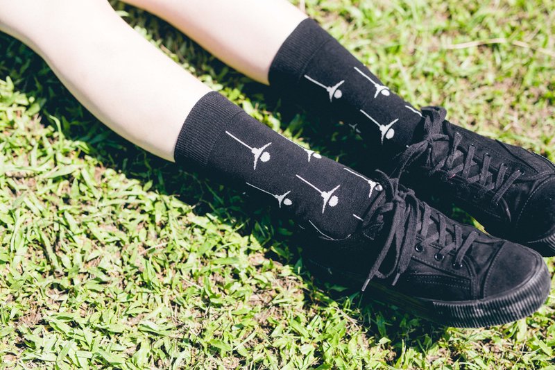 灯灯灯灯  协奏曲系列 NAKID SOCKS 袜子 短袜 棉袜 - 袜子 - 棉．麻 黑色