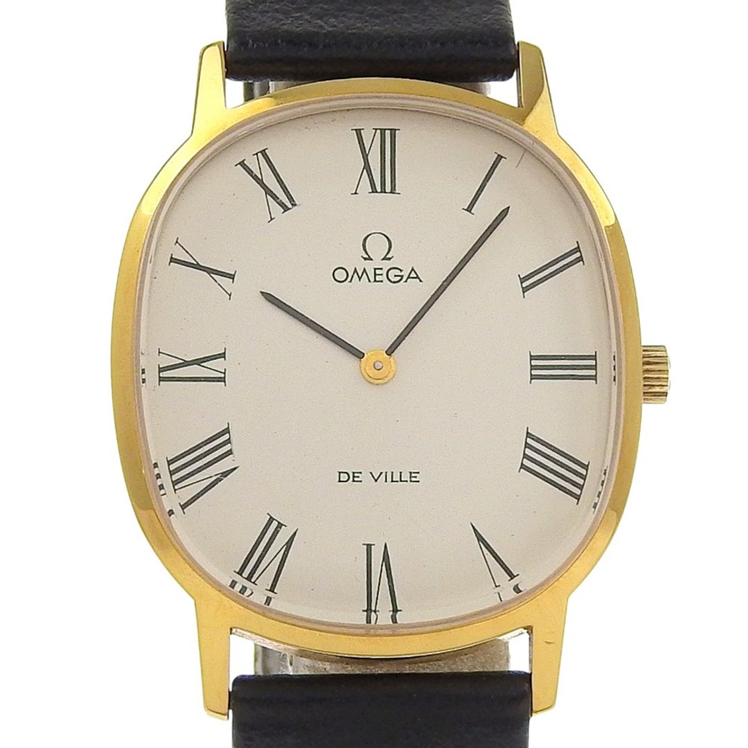 【日本直送】欧米茄 OMEGA De Ville 手表 cal.625 不锈钢 x 皮革 手动上链 指针式显示 白色表盘 女性用【二手】 - 女表 - 不锈钢 白色
