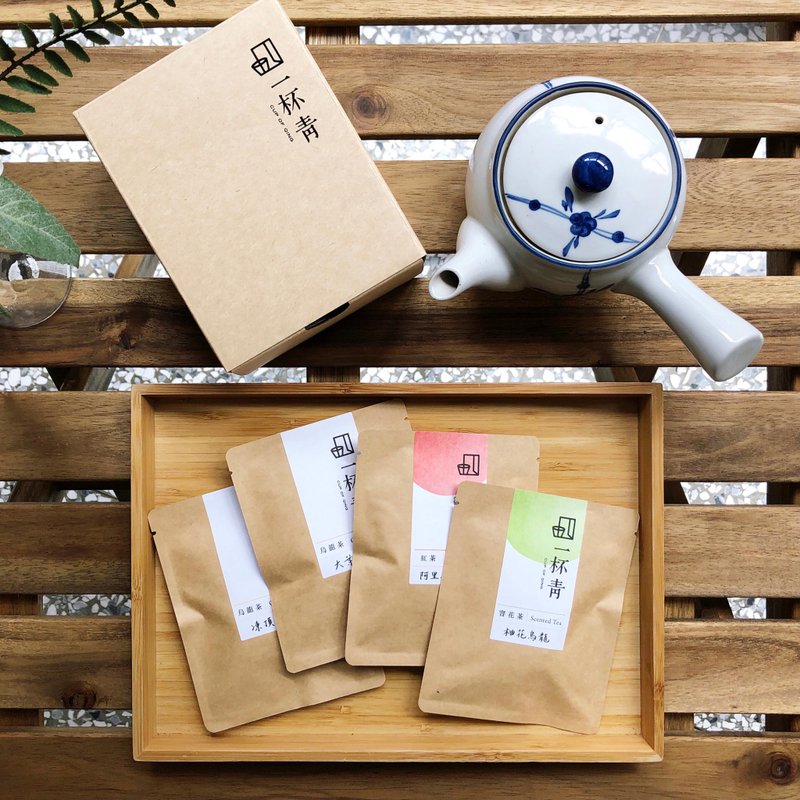沁香绝韵手工茶包8入(柚花乌龙/冻顶乌龙/阿里磅红茶/大叶乌龙) - 茶 - 纸 