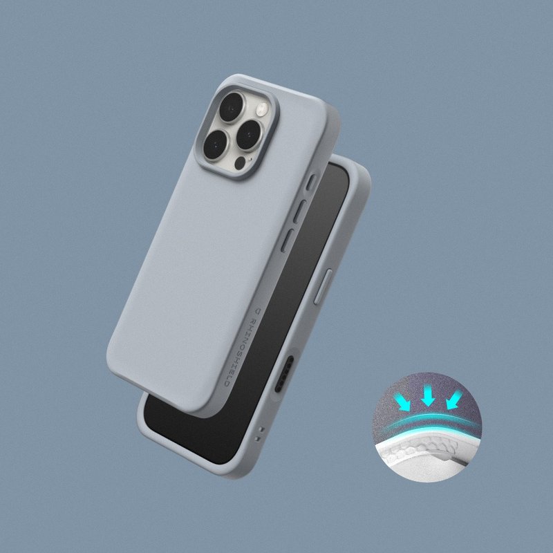 SolidX 强化吸震缓冲手机壳/循环灰 for iPhone 15/16系列 - 手机壳/手机套 - 塑料 