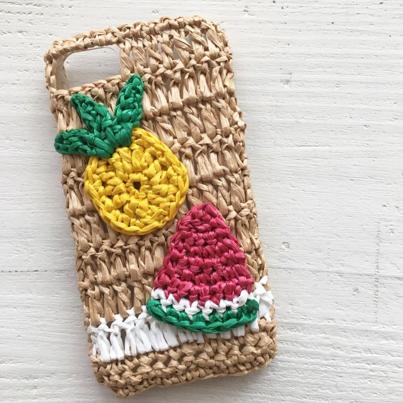 iPhoneケース サマーフルーツ 麦わらフォン - 手机壳/手机套 - 其他材质 卡其色