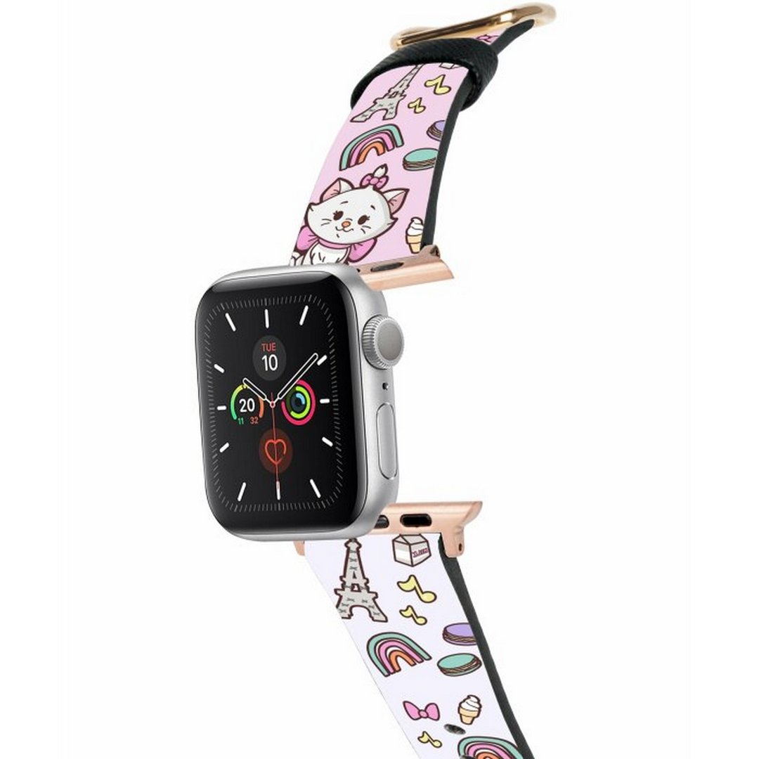 迪士尼玛丽猫十字压纹牛皮Apple Watch真皮皮革表带 5441 - 表带 - 真皮 