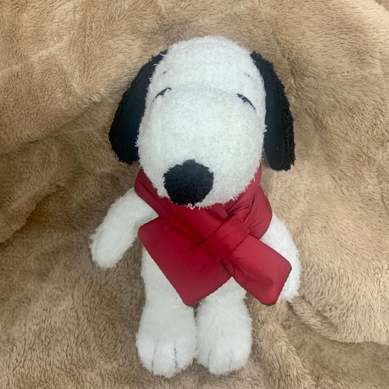 snoopy 玩偶 围巾史努比 圣诞围巾史努比 娃娃 - 玩偶/公仔 - 聚酯纤维 白色