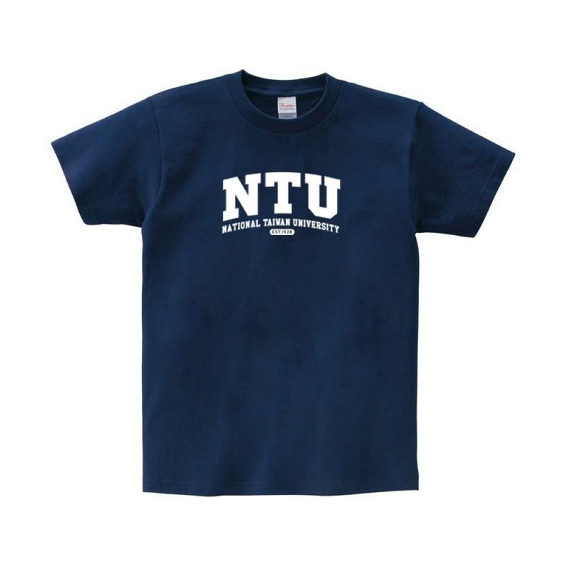 【台湾大学/台大】NTU经典款纯棉短T_深蓝 - 其他 - 棉．麻 蓝色