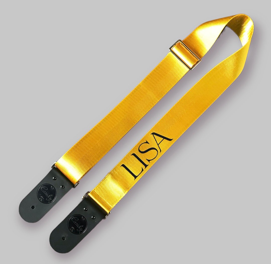 Personalized Custom Gold Guitar Strap - 吉他配件 - 尼龙 金色