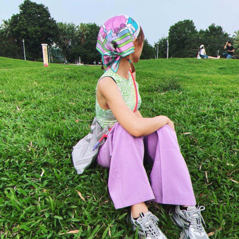 唐葫芦插画系列丝巾/ 点痣面相款 - 丝巾 - 聚酯纤维 