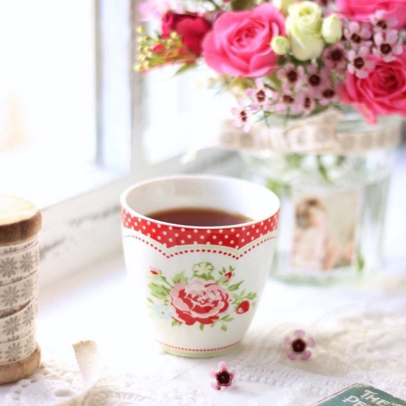 丹麦GreenGate Mary white 迷你拿铁杯 - 其他杯子 - 瓷 红色