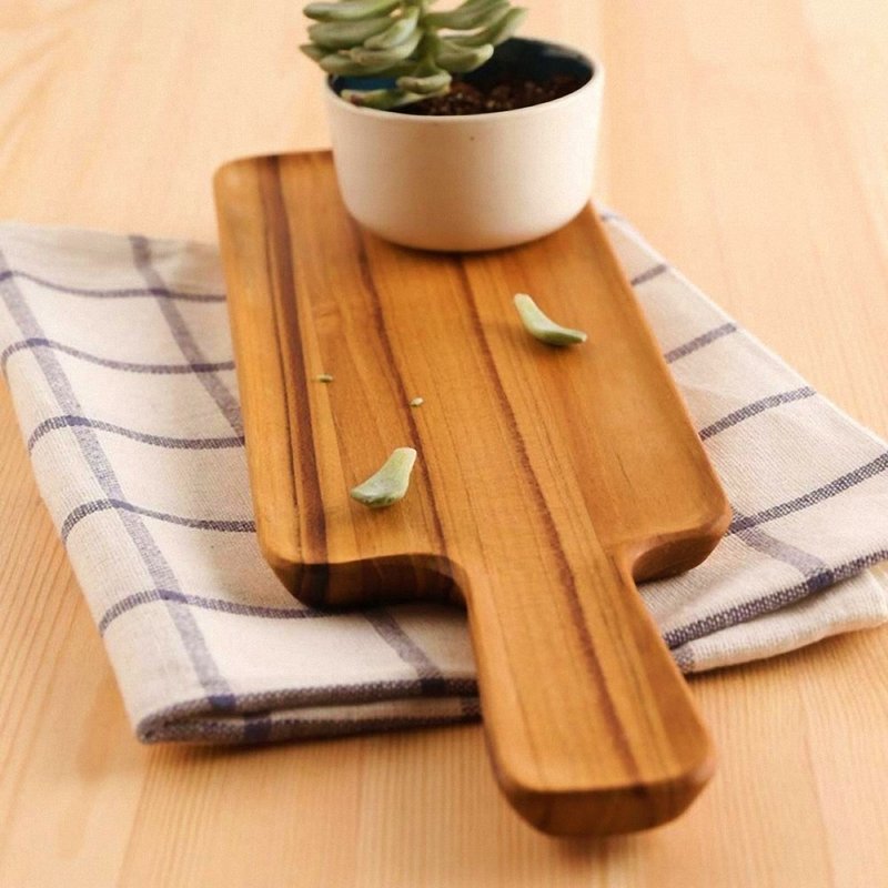 柚木握把托盘122 - 厨房用具 - 木头 咖啡色