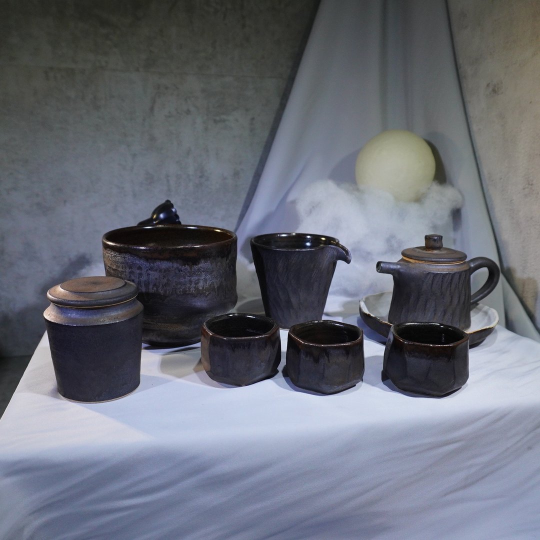青灰末茶具组 - 茶具/茶杯 - 陶 多色
