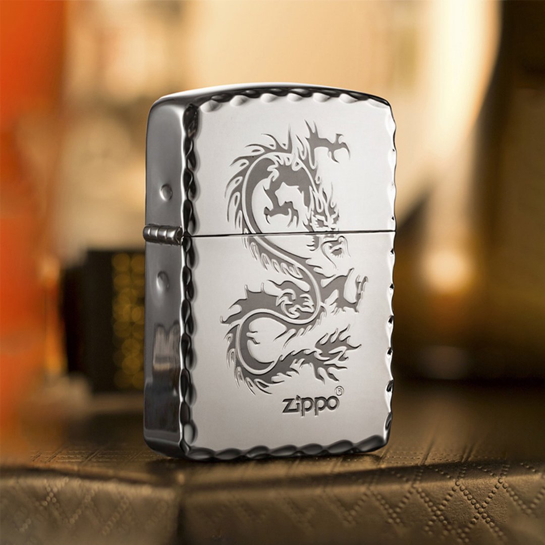 【ZIPPO官方旗舰店】 1941复刻银龙防风打火机 ZA-1-18B - 其他 - 铜/黄铜 银色