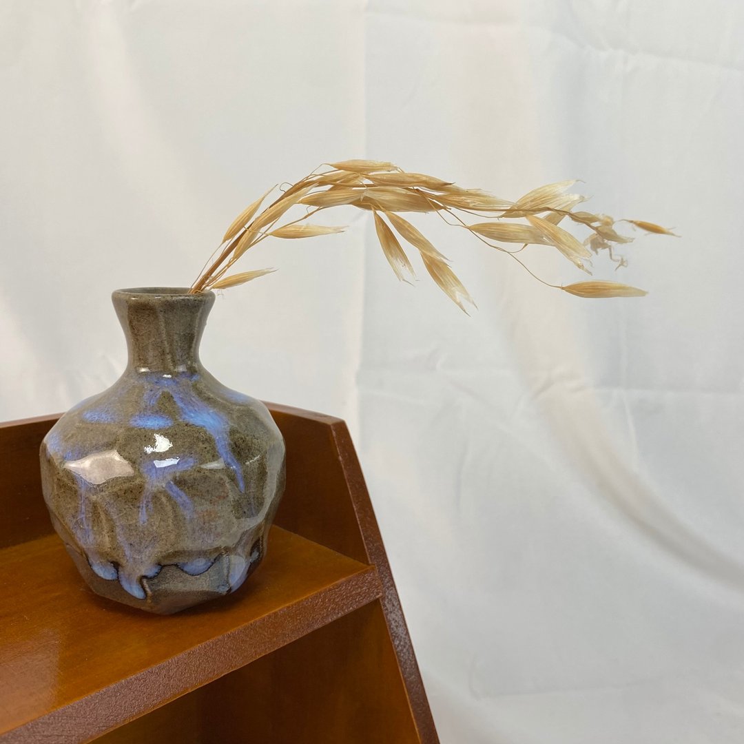 蓝色眼泪小花器 - 花瓶/陶器 - 陶 