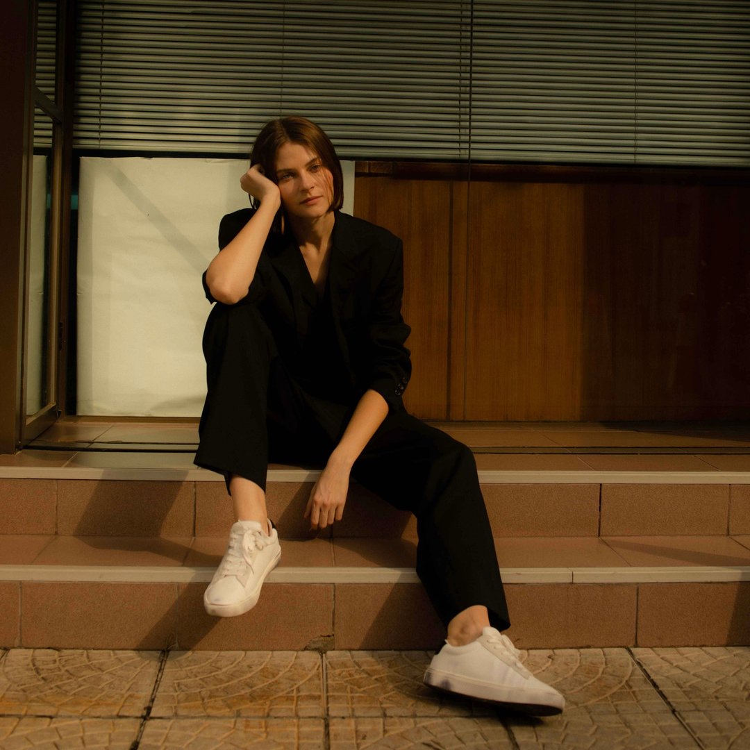 防泼水、职人手刷鞋 女款白色 Scooter Two White Women - 女款休闲鞋 - 真皮 白色