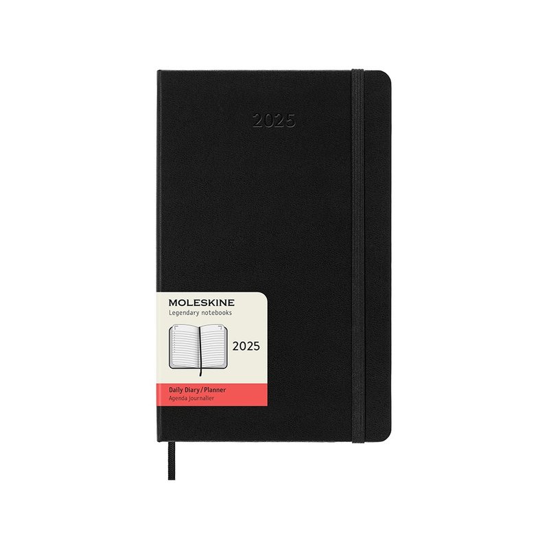 _勿上架_MOLESKINE 2025 日记手帐 12M 硬壳－L 型 黑 烫金服务 - 笔记本/手帐 - 纸 黑色