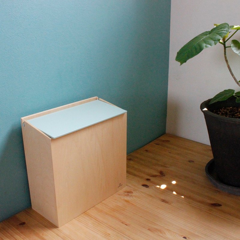 日本 yamato japan 纯手工木制SLIM DUST 掀盖式小容量垃圾桶 8L - 垃圾桶 - 木头 