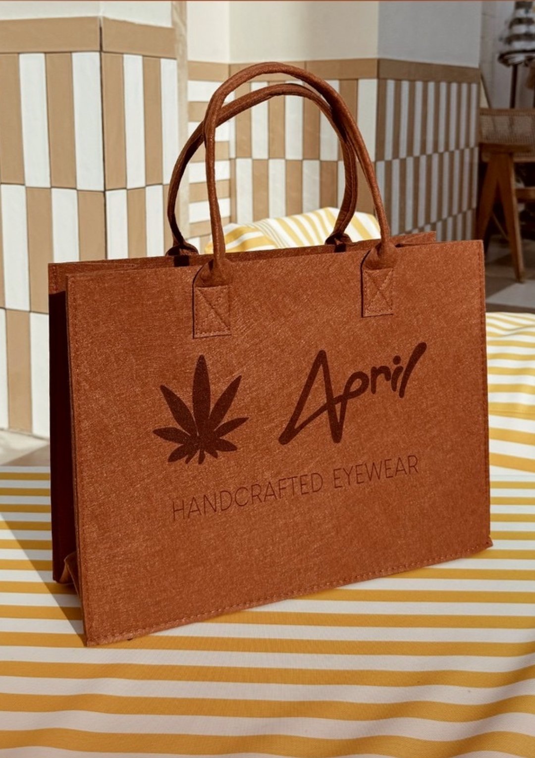 购买眼镜框！免费获赠！四月眼镜托特包 - 眼镜/眼镜框 - 其他材质 咖啡色