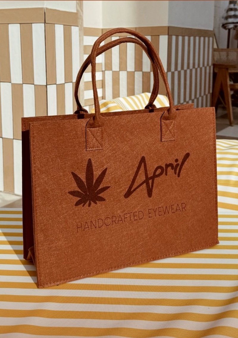 购买眼镜框！免费获赠！四月眼镜托特包 - 眼镜/眼镜框 - 其他材质 咖啡色