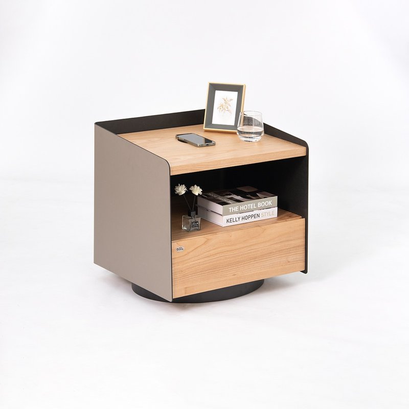 无线充电床头柜(二色) - 其他家具 - 木头 咖啡色