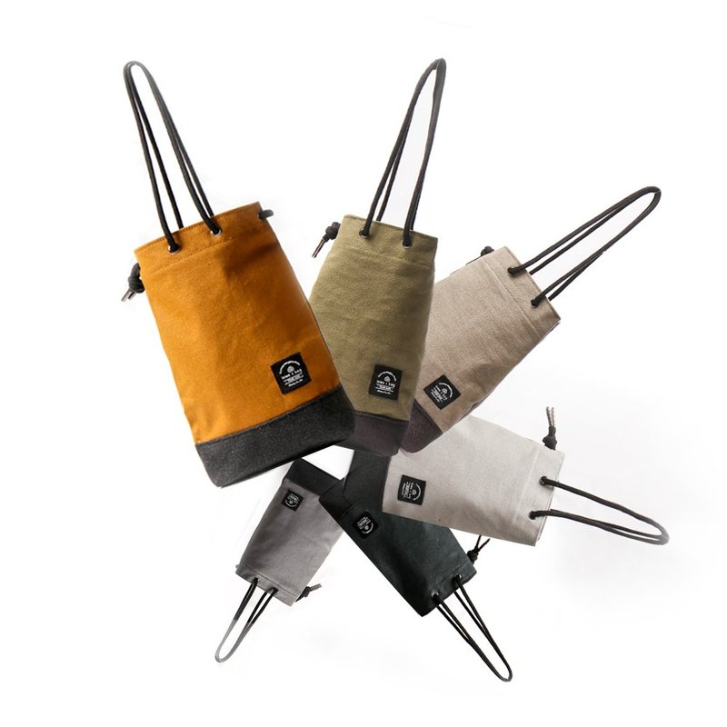 饮料随行袋 /可装冰霸杯雨伞酒瓶/5入组 - 随行杯提袋/水壶袋 - 棉．麻 