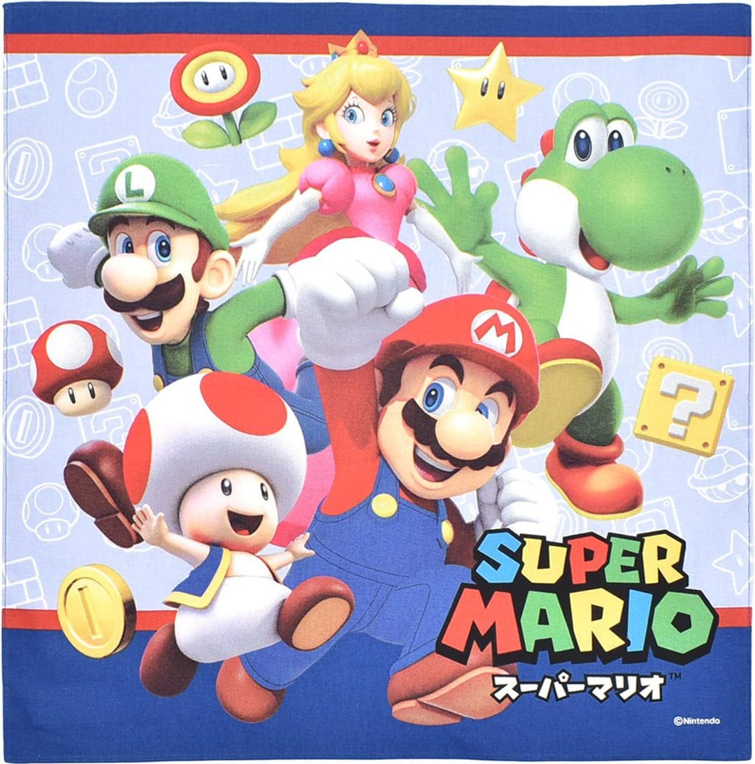 【任天堂】日本进口玛利欧主角群手帕/MARIO - 手帕/方巾 - 棉 多色