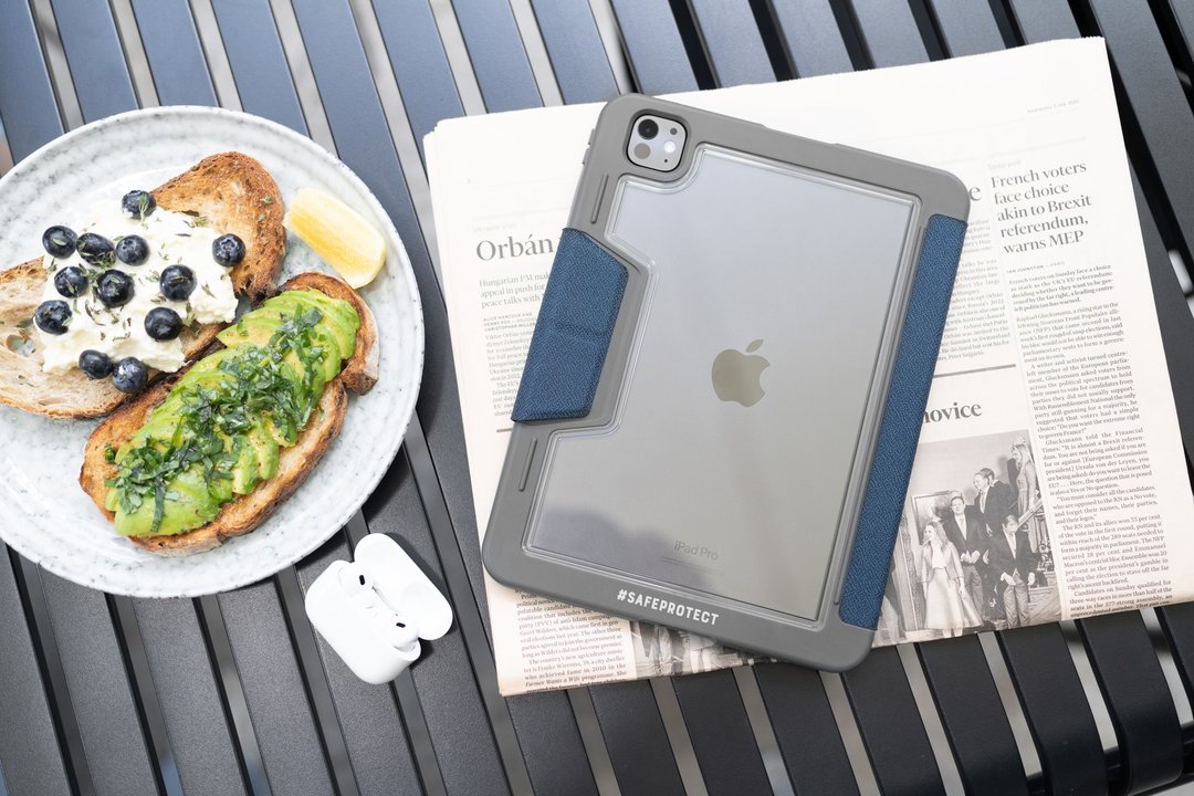SAFEPROTECT|10英尺防跌认证耐冲击全面翻盖保护壳 iPad11-午夜蓝 - 平板/电脑保护壳 - 其他材质 蓝色