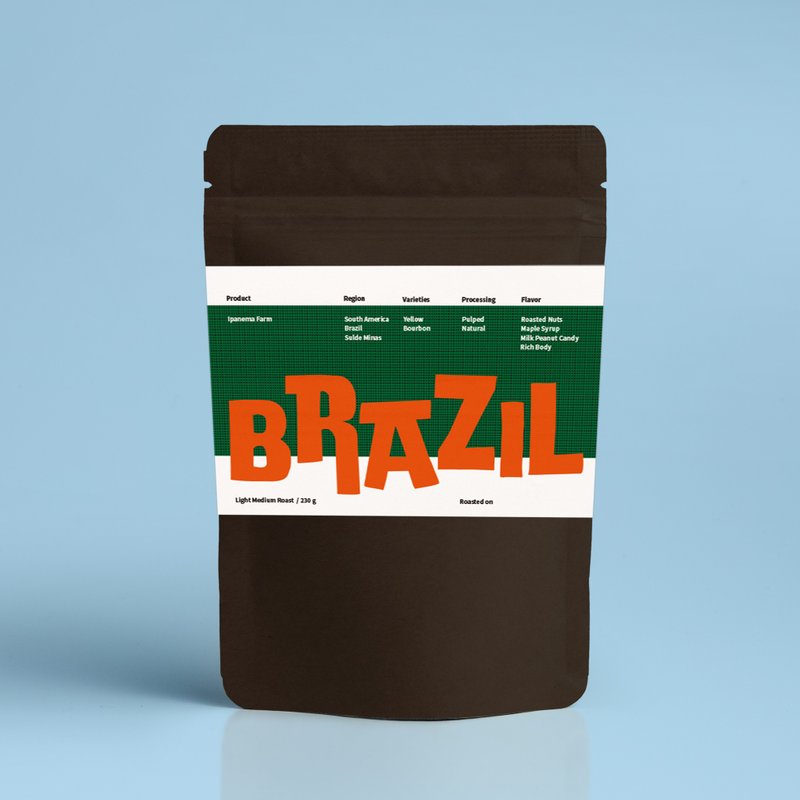 巴西 / 黄波旁去果皮日晒 / 浅中焙 / 咖啡豆/ 自家烘焙咖啡 - 咖啡 - 其他材质 咖啡色