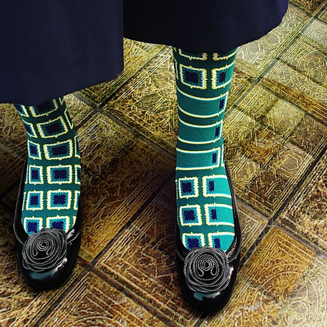 socks_epique / irregular / green - 袜子 - 棉．麻 绿色
