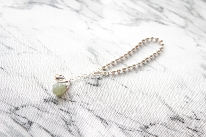 Journal-花儿兰 天然和阗白玉(晴水)玉兰花x莲蓬925银实心珠手链 - 手链/手环 - 宝石 