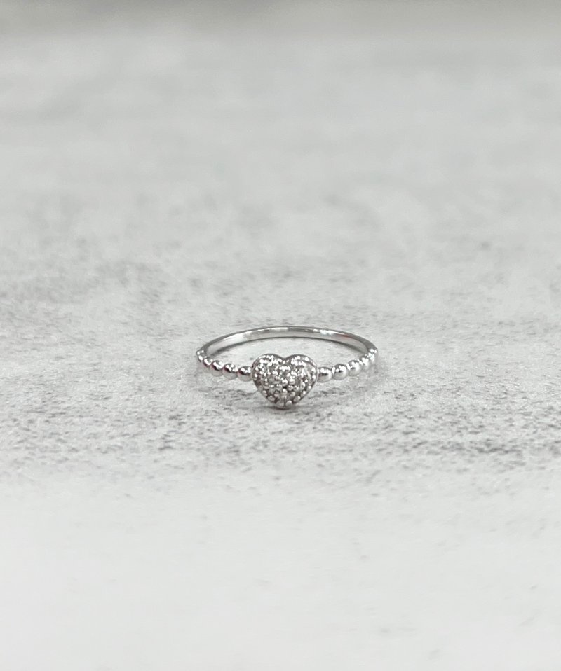 钻石戒指 天然南非钻石 爱心 尾戒 14K K585 - 戒指 - 钻石 