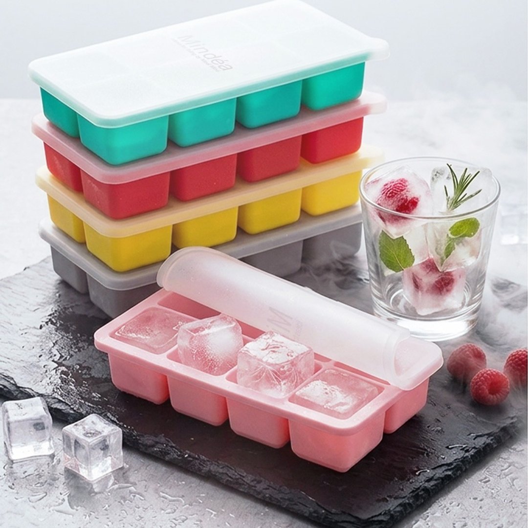 Mindéa 食品用硅胶制冰盒 带盖防串味 按压好脱冰 8 格/15 格冰块 - 其他 - 硅胶 