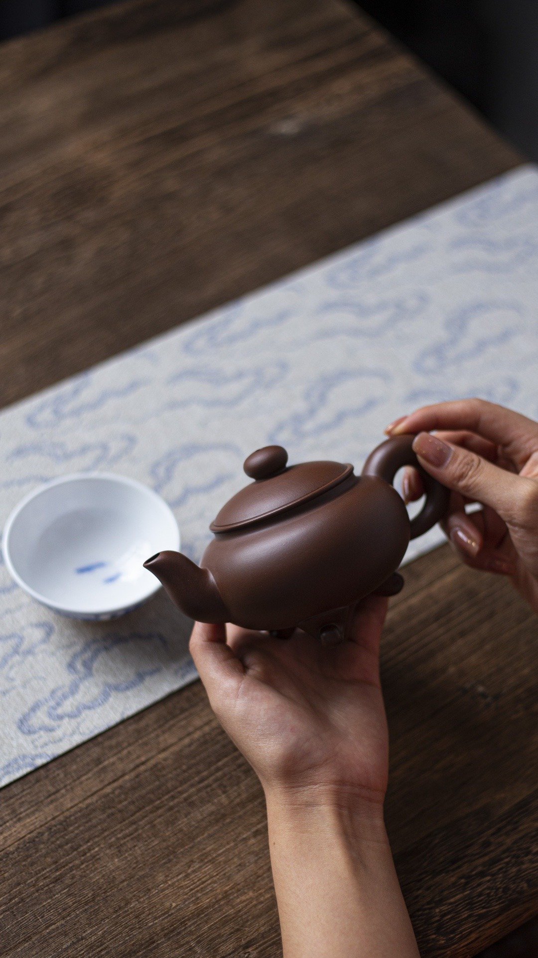 送礼紫砂壶茶壶圆炉 全手工 260cc 原矿极品文革料 正宗润泽 器型 - 茶具/茶杯 - 陶 灰色