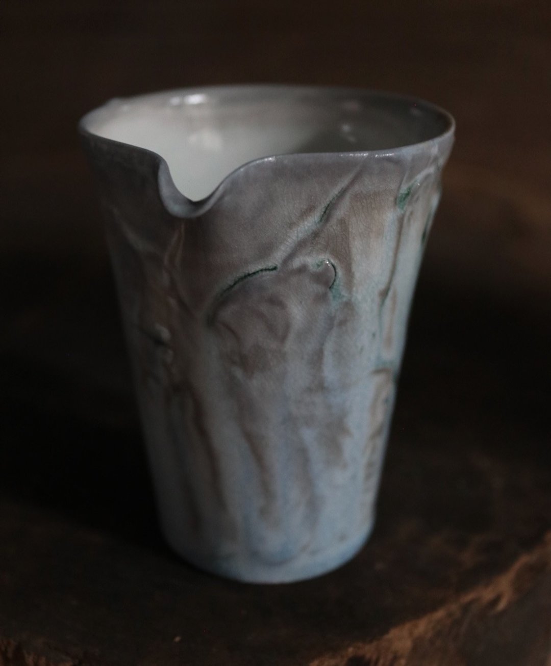 柴烧山水墨匀杯 E - 茶具/茶杯 - 瓷 白色