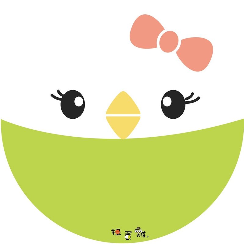 扭蛋鸡-从心扭转奇迹 圆形吸水杯垫 扭蛋鸡GG 台湾原创插画 - 杯垫 - 陶 