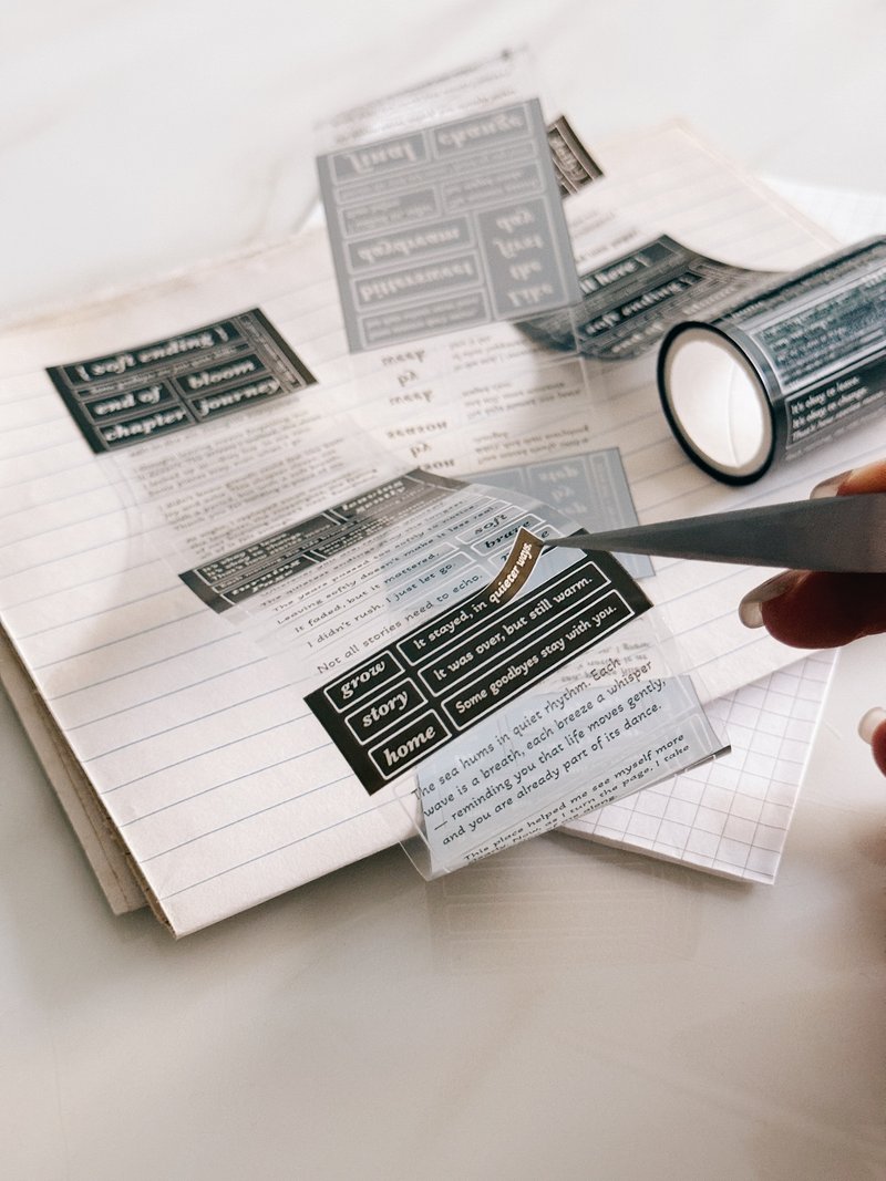 Journey vol.3・End of_ soft ending・5cm 透明割型PET胶带 - 纸胶带 - 塑料 