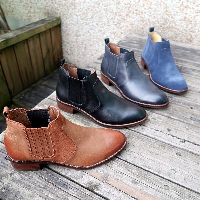 【后现代轨迹】牛皮切尔西(CHELSEA BOOTS)短靴 - 女款短靴 - 真皮 咖啡色