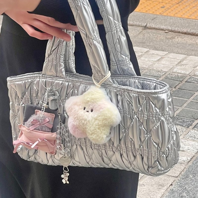 彩虹星钥匙圈 (9X10cm) / 手作迷你娃娃 礼物 吊饰 缩小模型 - 钥匙链/钥匙包 - 其他材质 多色