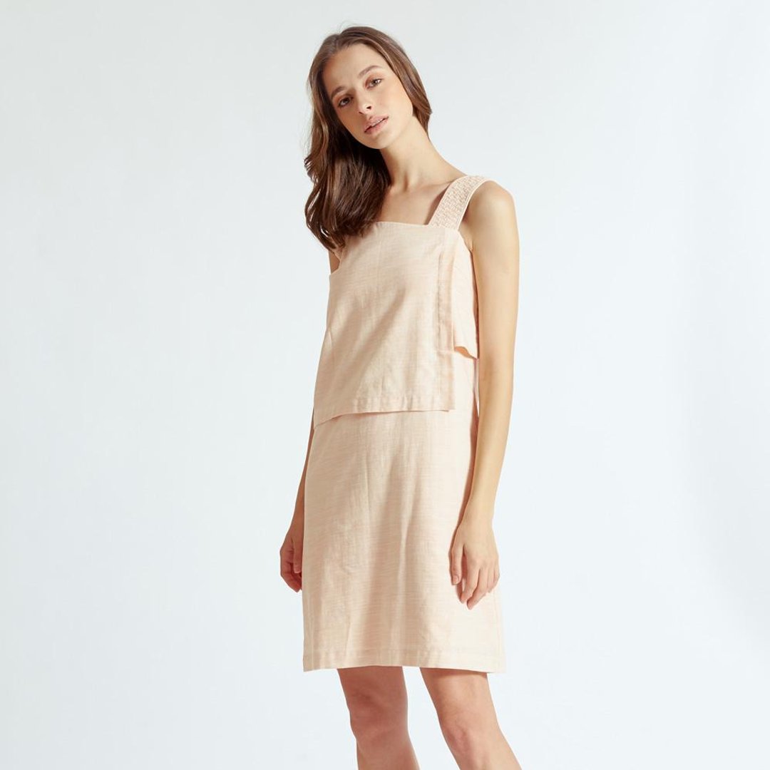 Brick Box Dress - 洋装/连衣裙 - 棉 