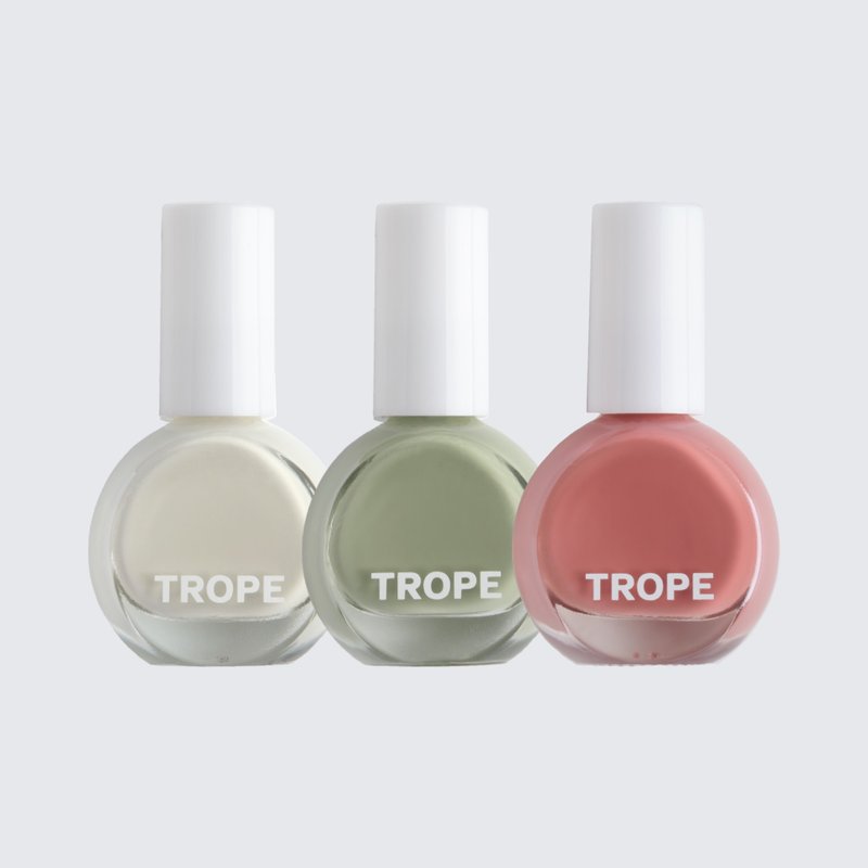 TROPE Spring Garden 游园 • 水性指彩3件组 - 指甲油/指甲贴 - 颜料 多色