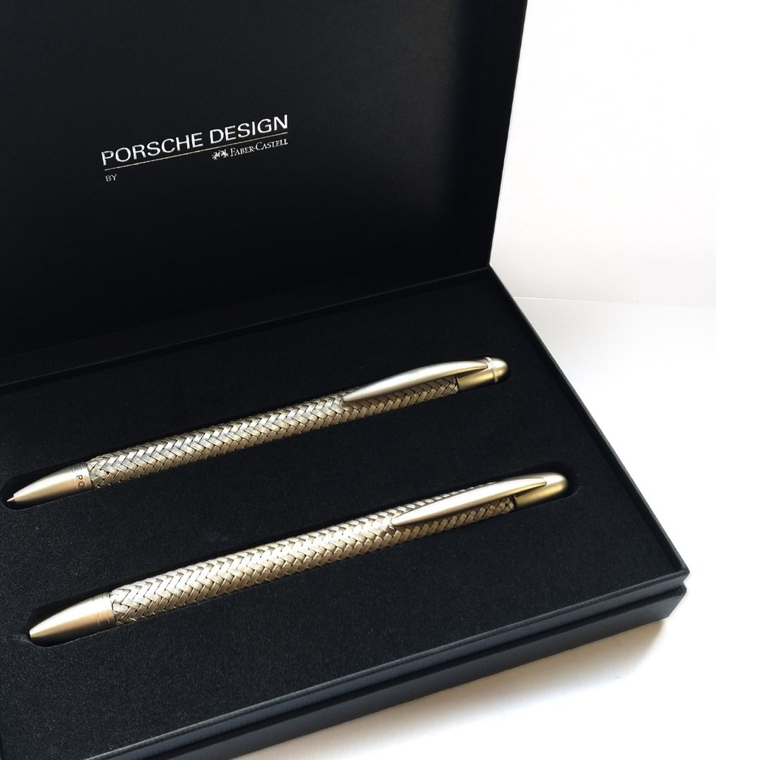 Graf von Faber - Castell 辉柏 金属编织对笔 | 德国 银色 收藏 - 圆珠笔/中性笔 - 其他金属 银色