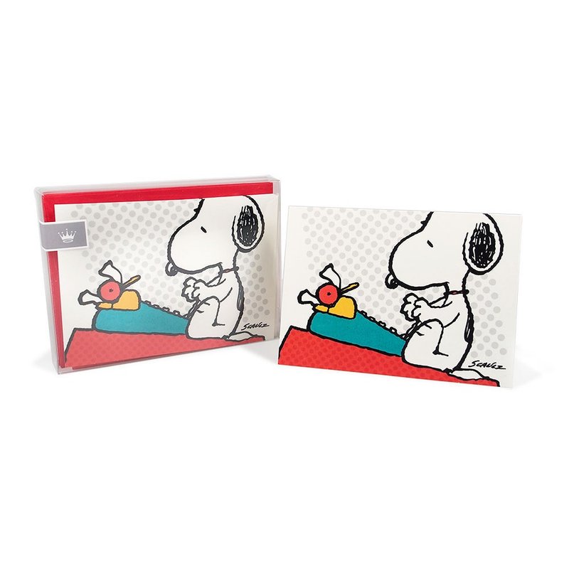 Snoopy精装盒卡-史努比打字机【Hallmark-Peanuts 多用途】 - 卡片/明信片 - 纸 红色