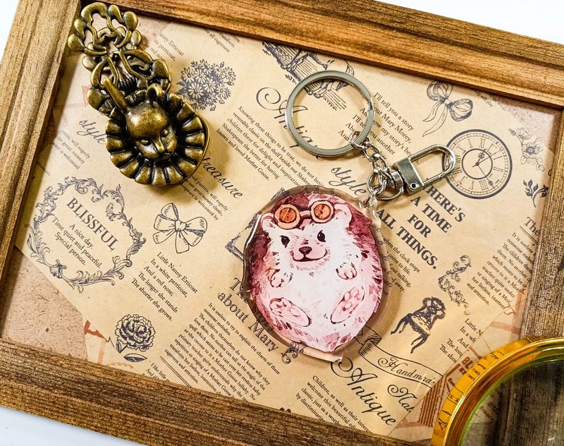 KR519可愛吊飾cute pendant_hedgehog.F/ 晶透吊飾_鑰匙圈 - 钥匙链/钥匙包 - 塑料 多色