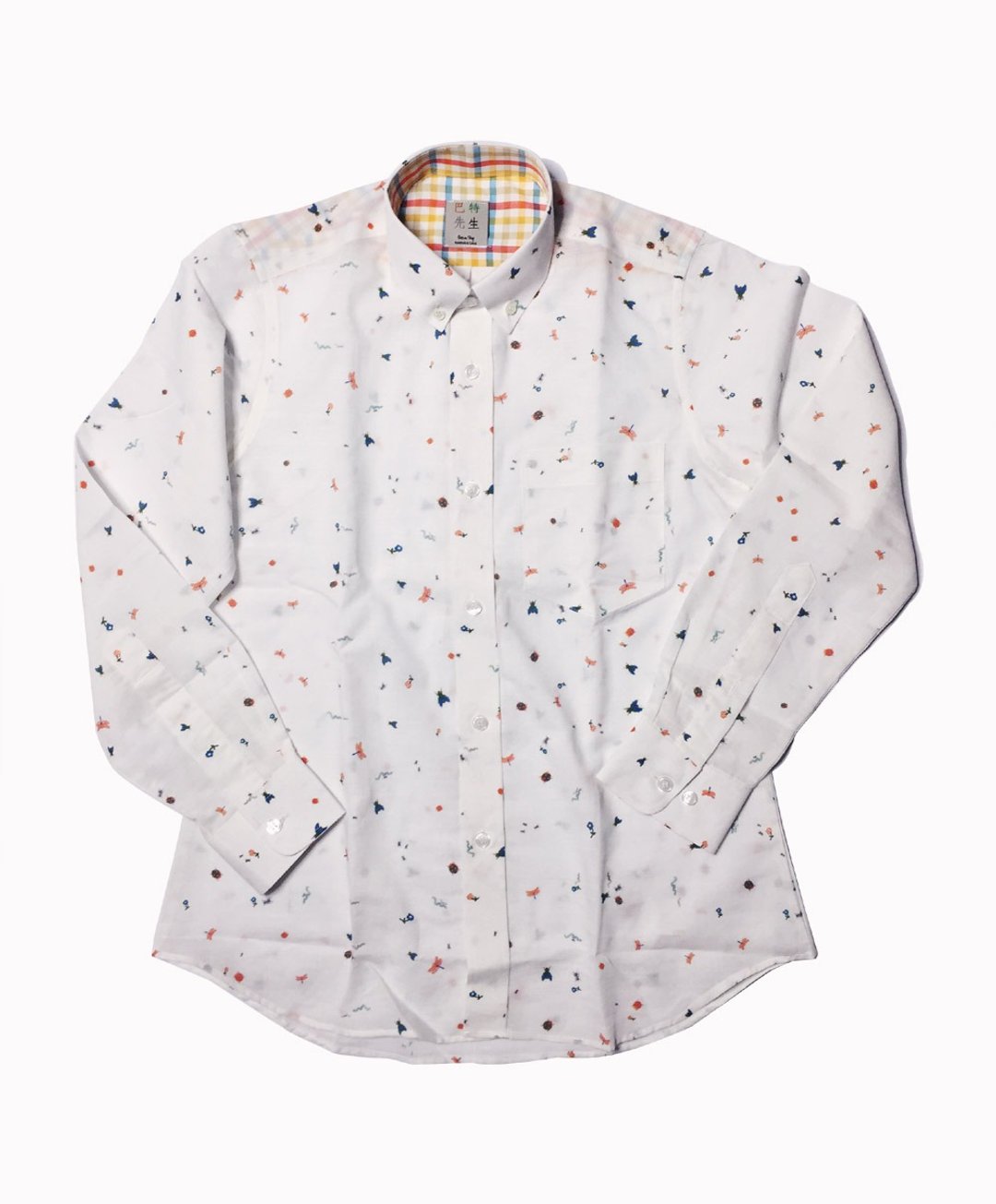 日光昆虫 设计系列 手工衬衫 Shirt - 男装衬衫 - 棉 白色