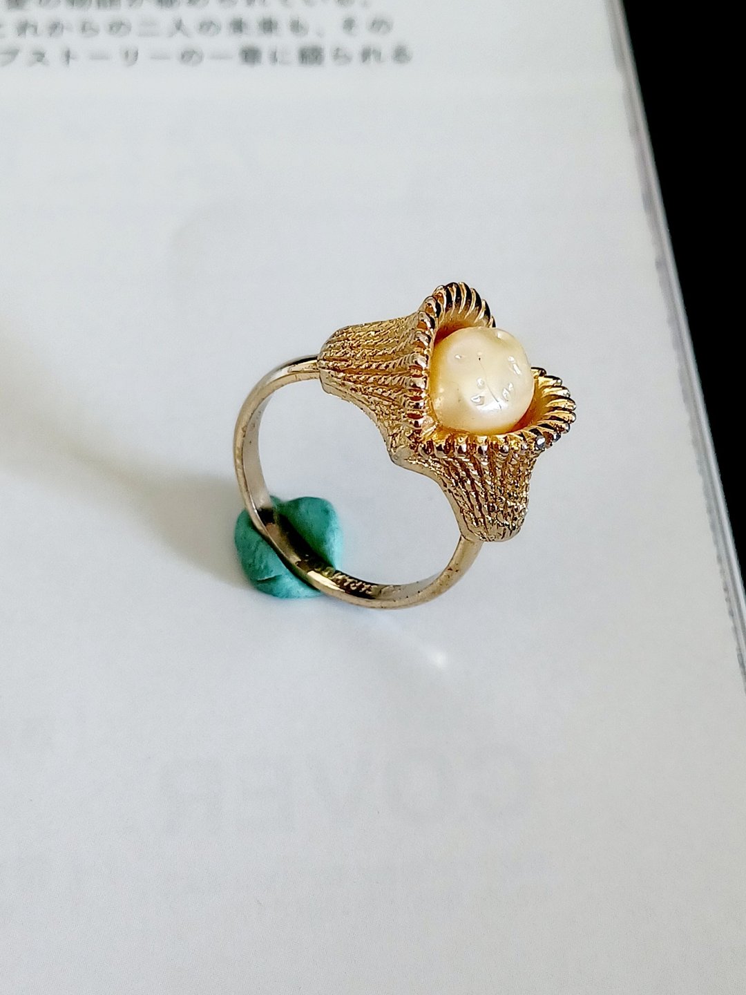 vintage jewelry Sarah cov 典雅金色珍珠风格 戒指 - 戒指 - 其他金属 